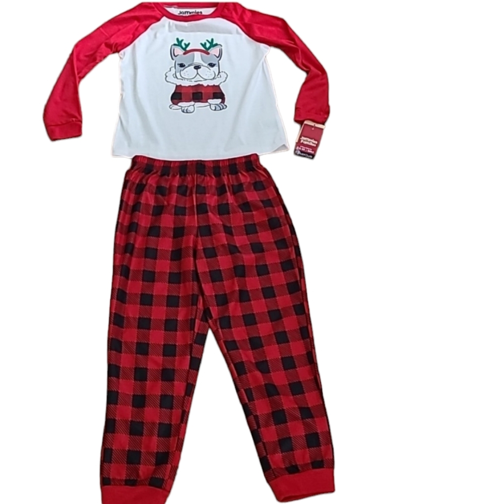 CUDDL DUDS JAMMIES FOR FAMILIES GIRLS 2 PIECE HOLIDAY PAJAMAS SIZE SMALL 6/6X